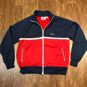 Wilson mens red blue white large jacket